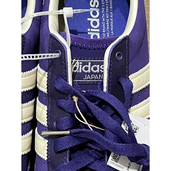 Adidas Japan Women Purple Cream Stripes Casual Sneakers Shoes Size 9 - Picture 9 of 12